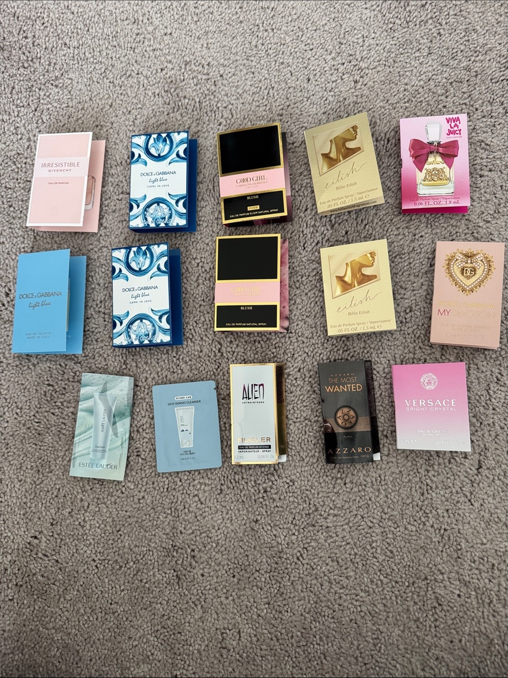 Perfume samples - lot of 13 - brand new in packages